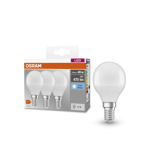 Lampe OSRAM LED BASE CLASSIC P mat (ex 40W) 5.5W / 4000K blanc froid E14