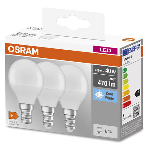 Lampe OSRAM LED BASE CLASSIC P mat (ex 40W) 5.5W / 4000K blanc froid E14