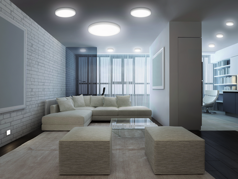 Luminaire LEDVANCE : pour plafonds, SMART SURFACE DOWNLIGHT TW / 12 W, 220…240 V, angle de diffusion : 110, Tunable White, 3000…6500 K, matériau du boîtier : aluminium, IP20