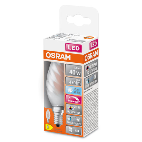 OSRAM Lampada LED dimmerabile LED SUPERSTAR+ CL BW GL FR 40 dim 3.4W/940 E14 CRI90 BOX