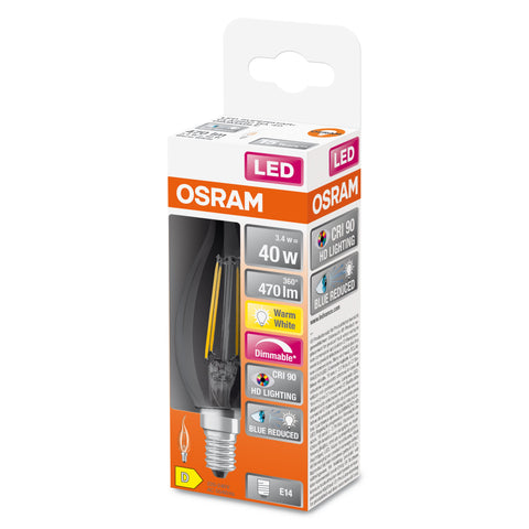OSRAM Lampe LED dimmable LED SUPERSTAR+ CL BA FIL 40 dim 3.4W/927 E14 CRI90 BOX