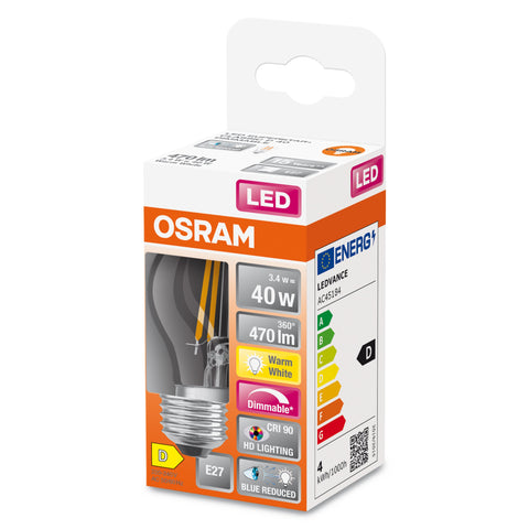 OSRAM FILAMENT Lampada LED LED SUPERSTAR+ CL P FIL 40 dim 3.4W/940 E27 CRI90 SCATOLA