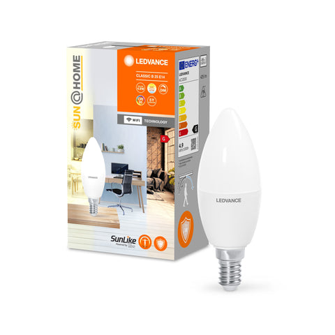 LEDVANCE Wifi SUN@HOME Ampoule LED Tunable White (ex 37W) 4.9W / 2200-5000K E14