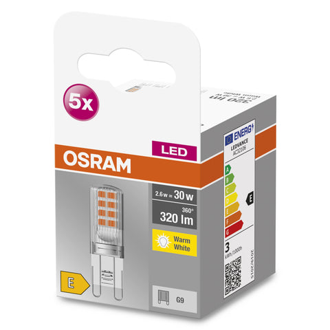 OSRAM LED BASE PIN G9 Lampe LED CL30 non dimmable 2.6W