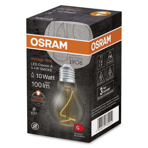 Lampada LED OSRAM Vintage 1906, Fumo, 3.4W, 100lm