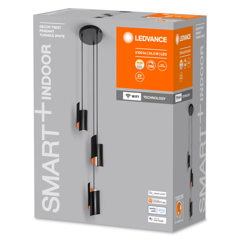 Suspension LEDVANCE SMART+ WiFi DECOR noir, 24,5W