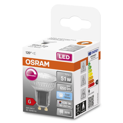 OSRAM LED SUPERSTAR PAR16 LED spot opaco dimmerabile (ex 80W) 8.3W / 4000K bianco freddo GU10