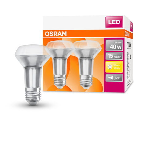 Lampe à réflecteur LED OSRAM, douille : E14, blanc chaud, 2700 K, 3,30 W, remplacement de la lampe à réflecteur 40 W, LED STAR R50