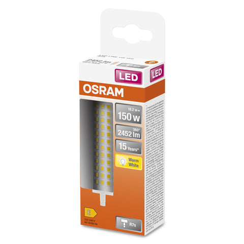 Tube LED OSRAM LED LINE (ex 150W) 17.5W / 2700K blanc chaud R7s